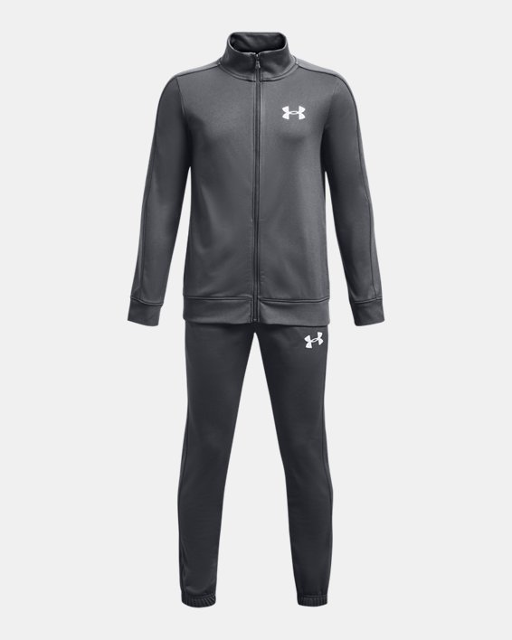 Boys' UA Knit Track Suit, Gray, pdpMainDesktop image number 0